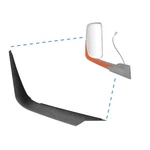 Sepey Black Door Mirror Arm Cover For 2018-ON Freightliner New Cascadia, Pass.... Price: $79.89.