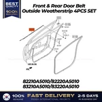 Genuine Front & Rear Door Belt Outside Weatherstrip 4PCS Set For Hyundai Elant New. Price: $149.00.