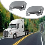 Chrome Hood Mirror Covers Kit For Freightliner Cascadia - Driver & Passenger Sid New. Price: $58.73.
