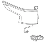 Genuine Toyota Tail Light Assembly 81560-0C191 New. Price: $283.37.