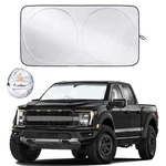 Large Black Silver Truck Sun Shade For Windshield Uv Protection 69X35 Inches New. Price: $21.49.