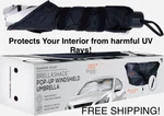 Sharper Image Brellashade Pop-open Windshield Umbrella Sunshade Car Uv Reflector New. Price: $22.88.