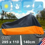 Xxxl 180T Rain Dust Motorcycle Scooter Cover Black+orange Outdoor Uv Protector New. Price: $31.74.