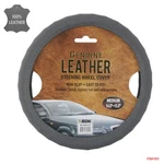 New Bdk Genuine Gray Leather Car Truck Steering Wheel Cover - Medium Size. Price: $23.89.