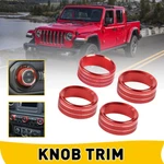 4* Switch Control Knob Ring For 2018-2023 Jeep Gladiator Wrangler Jl Accessories New. Price: $13.99.