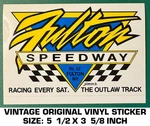 Fulton Speedway - Vintage Original Vinyl Decal Sticker Racing New. Price: $9.40.