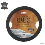 New Bdk Genuine Black Leather Car Truck Steering Wheel Cover - Medium Size. Price: $23.89.
