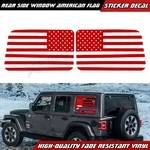 Red Rear Side Window American Flag Decal For Jeep Wrangler Jlu 2018+ 4-DOOR New. Price: $29.79.