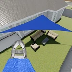 Sun Shade Sail Right Triangle Yard Pool Canopy Shelter Cover W/ Steel Wire Blue New. Price: $366.53.