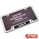 For New Kia Front Rear Car License Plate Frame Cover Stainless Steel Chrome. Price: $19.99.