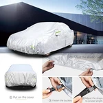 Amazon Basics Weatherproof Car Cover 150D Oxford Sedans 190" DS-CC08 Silver Used. Price: $32.60.