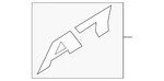 Genuine Audi Nameplate 4G8-853-735-2ZZ New. Price: $72.33.