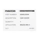 2016-19 Mazda MX-5 All Weather Resistant Car Cover Custom Fit 0000-8J-D04A Oem New. Price: $192.29.