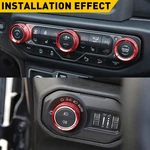 For Jeep Wrangler Jl 2018-2023 4 Pcs Aluminum A/c Switch Knob Trim Cover Red New. Price: $13.29.