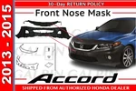 Genuine Oem Honda Accord 2DR Coupe Full Nose Mask 2013-2015 08P35-T3L-100 New. Price: $191.61.