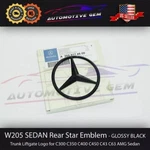 Gloss Black Size Rear Trunk Star Emblem For Mercedes C200 C300 C43 C63S W205 New. Price: $21.95.