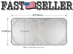 Eluto Windshield Sun Shade Car 210T Excellent Uv Reflector 62 34 New. Price: $11.11.